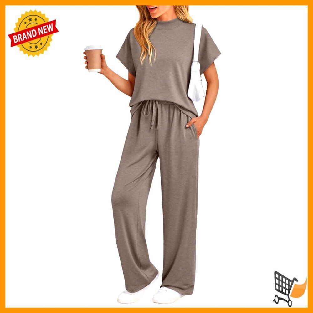 Oversized Mock Neck Sweatsuit Set Loungewear Travel Outfit Y2K Chic